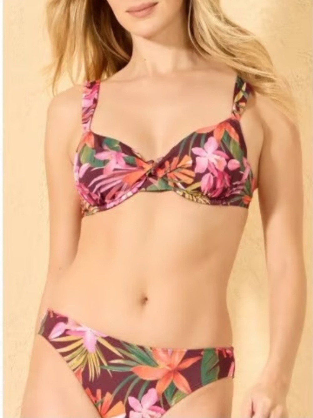 Shade & Shore Tropical Floral Bikini Set  NWT